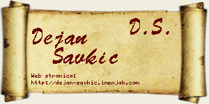 Dejan Savkić vizit kartica
